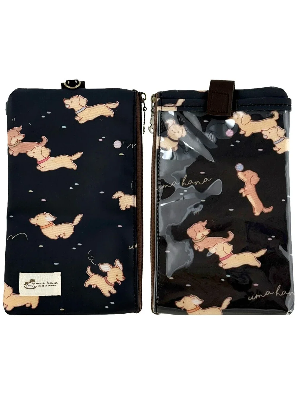 Waterproof Dachshund Weiner Dog Phone Case Pouch W/ Neck Strap